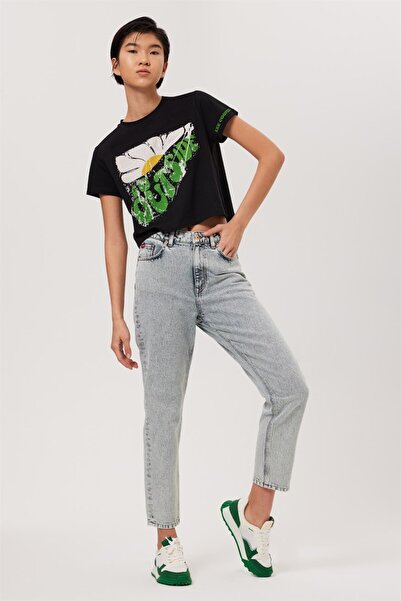 Lee Cooper Marlyn Ψηλόμεσο Jean με Άνετη Γραμμή και Στενά Μπατζάκια, 100% Βαμ...