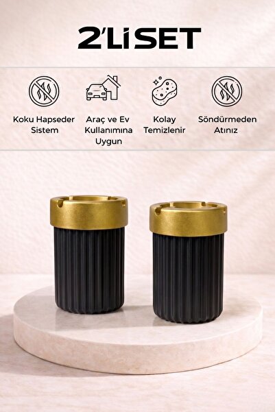 LE PARİS Σετ 2 διακοσμητικών ριγέ τασάκια |   Τασάκι τσιγάρων χωρίς καπνό με ...