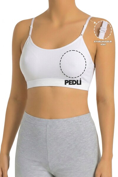 Öts Γυναικείο μπουστάκι με ρυθμιζόμενο λουράκι από βαμβακερό μισό κάτω μπλουζ...