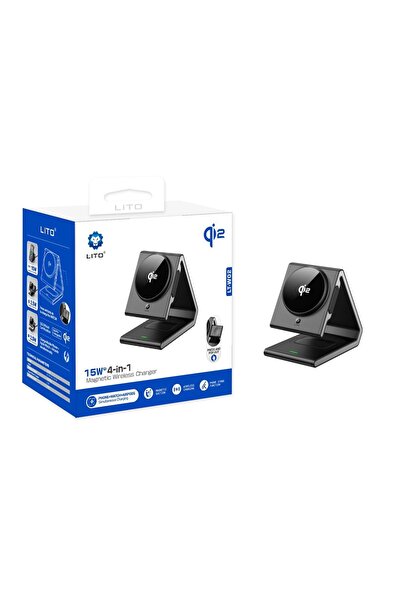 Lito LT-W02 15W 4 in 1 Manyetik Wireless Şarj İstasyonu