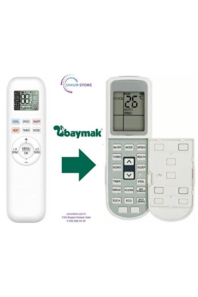 Genel Markalar Baymak Elegant Soft Uyumlu Klima Kumandası