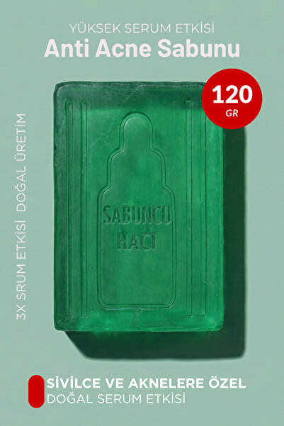 Sabuncu Hacı Anti Acne Soap - 3X Acne Serum Effective Cleansing Bar - Anti Ac...