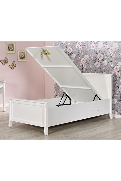 Meltem Dream Beyaz Genç Odası Tek Kişilik Amortisörlü Bazalı Karyola