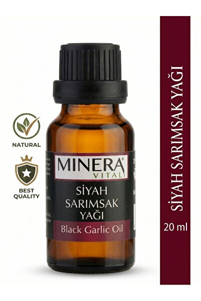 MİNERA VİTAL Siyah Sarımsak Yağı 20 ml (Black Garlic Oil) %100 Saf Soğuk Sıkı...