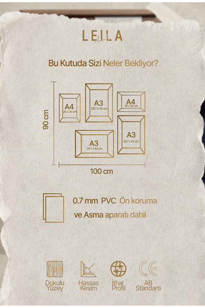leilart Silver Rengi ithal polistren çerçeve