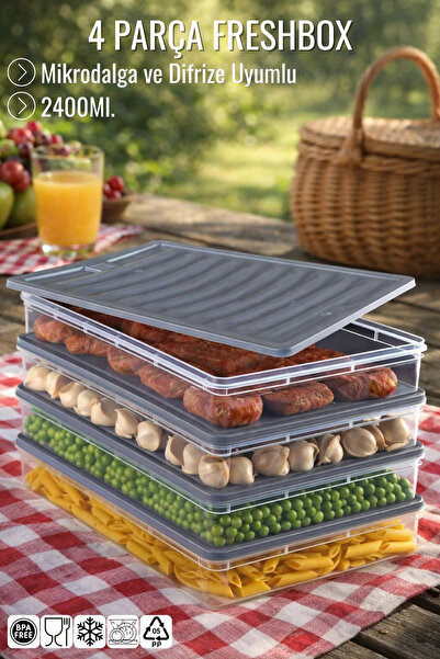 4-Piece Set Freshbox Microwave and Diffuser Suitable Storage Container