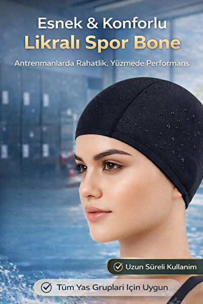 viyol marketim Likralı Bez Yüzücü Bonesi – Deniz & Havuz İçin Esnek, Rahat, H...