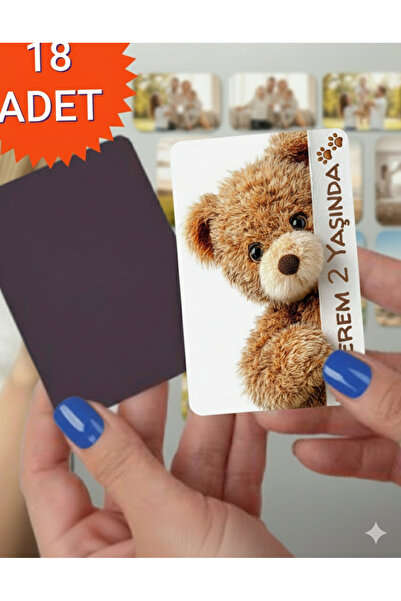 umurcraft Fotoğraflı Özel Tasarım Doğum Günü - Söz - Nişan Hediyesi Magnet