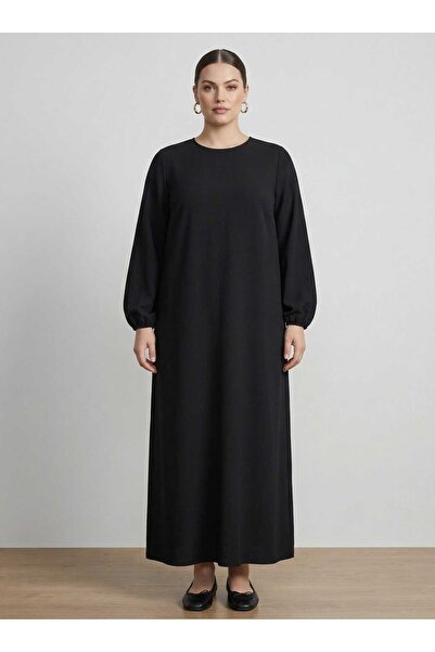 ALİA Basic Aerobin φόρεμα με μανίκια ελαστικά - Μαύρο - Alia