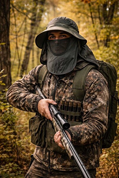 TABANÇORAPLARI Καπέλο πεζοπορίας, σαφάρι και ψαρέματος με προστασία προσώπου ...