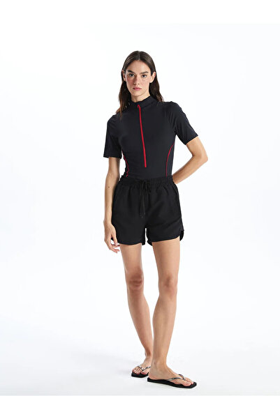 LC Waikiki Γυναικείο ίσιο σορτς κολύμβησης ελαστικής μέσης LCW DREAM