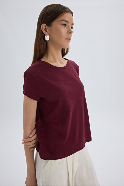 BOHEMAİ Suva Short Sleeve Burgundy T-Shirt