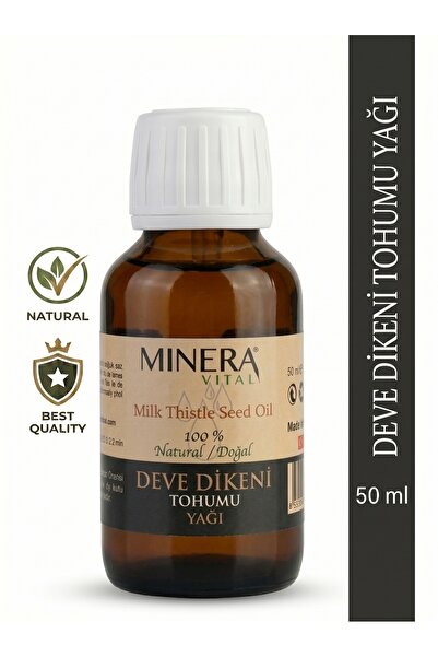 MİNERA VİTAL زيت بذور شوك الحليب 50 مل (زيت بذور شوك الحليب) 100% نقي معصور ع...