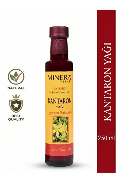 MİNERA VİTAL زيت نبتة سانت جون 250 مل (زيت نبتة سانت جون) في زجاجة زجاجية مع ...