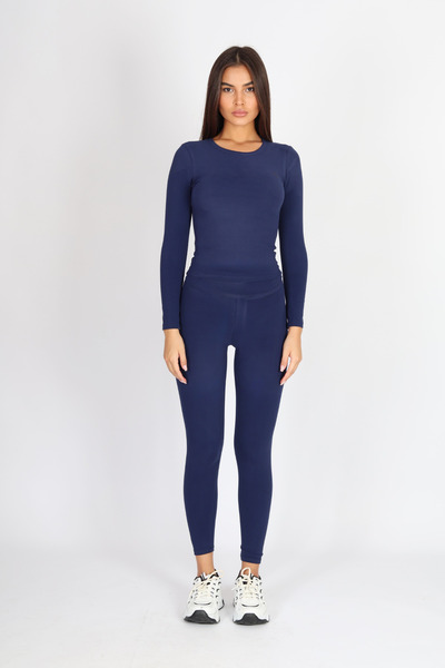 soft&basic Γυναικείο Σετ Κολάν με Μακριά Μανίκια και Λαιμόκοψη με τύπωμα