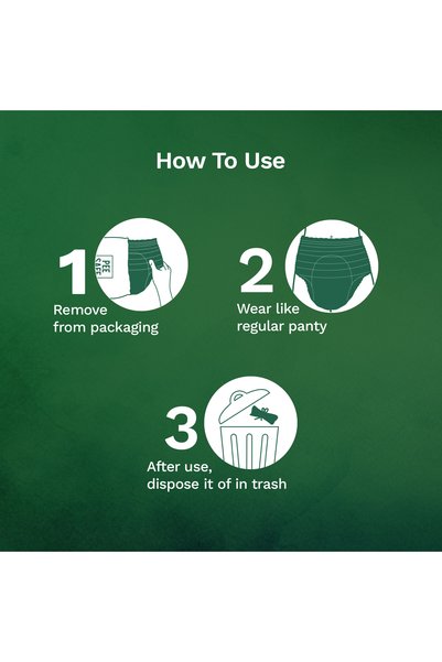 Pee Safe PeeSafe Disposable Period Panties, 4 Panties, L - XL size (Pack of 2)