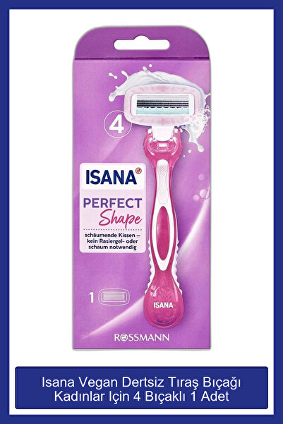 ISANA Vegan ξυραφάκι ξυρίσματος χωρίς αγκαθία για γυναίκες 4 λεπίδες 1 τεμάχιο