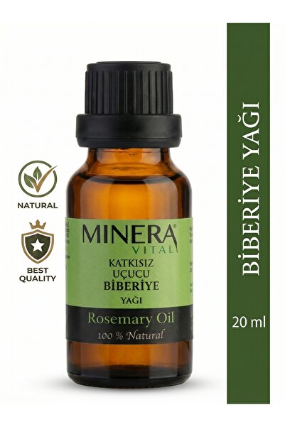 MİNERA VİTAL Biberiye Yağı 20 ml (Rosemary Oil) %100 Saf Uçucu Yağ Damlalıklı...