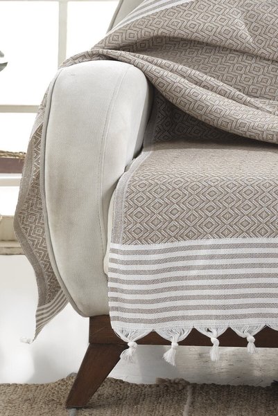 Lux Touch غطاء أريكة من بيرجاما هاردال بولدان مقاس 170 × 210 سم، غطاء أريكة قطني قابل للتحويل إلى سرير