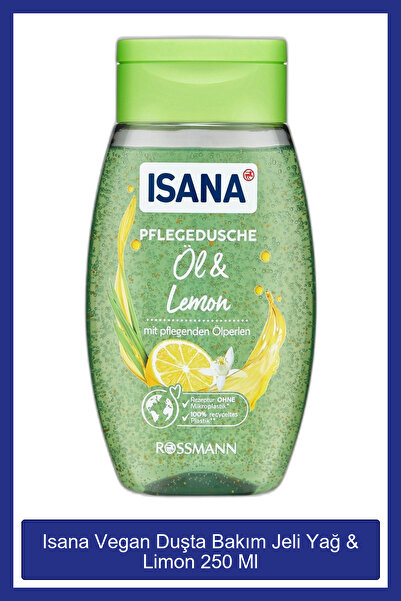 ISANA Vegan Duşta Bakım Jeli Yağ & Limon 250 Ml