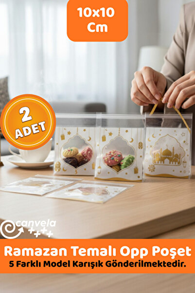 CANVELA Ramazan Kurban Kandil Mevlüt Bayram İçin Opp Kendinden Yapışkanlı Poş...