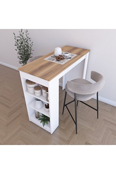 Dienni Mutfak Adası Raflı Depolamalı Çok Amaçlı 120x50x100 cm Mutfak Tezgahı