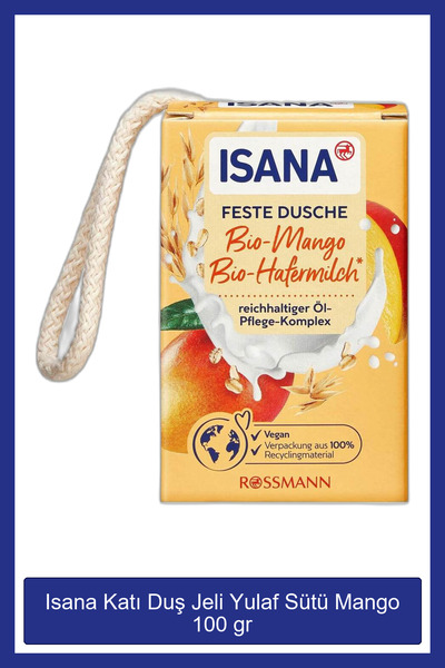 ISANA Katı Duş Jeli Yulaf Sütü Mango 100 gr