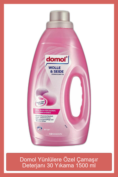 DOMOL Yünlülere Özel Çamaşır Deterjanı 30 Yıkama 1500 ml