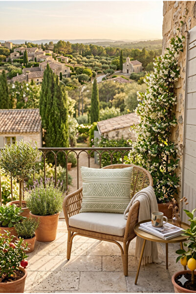 ASDİVA Σετ μαξιλαριών ριχτάρι 45x45 με μοτίβο λινό-βαμβακερό στυλ Bohemia