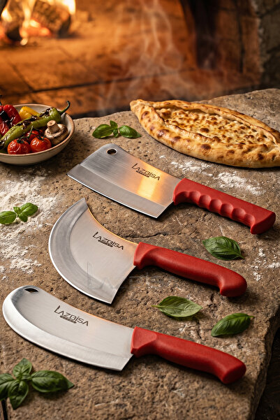 LAZBİSA Silver Serisi Mutfak Bıçak Börek Bıçağı Pizza Pide Bıçağı Kıyma Bıçağ...