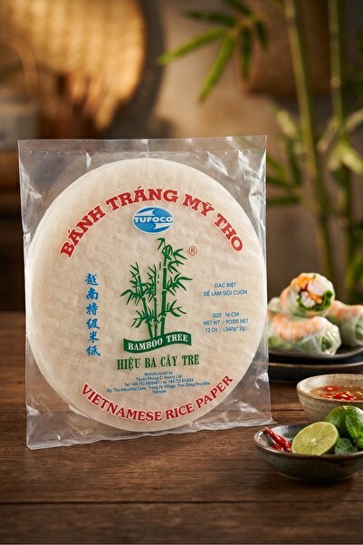 Tufoco Bamboo Tree Pirinç Yufkası Rice Paper Glutensiz 340 G