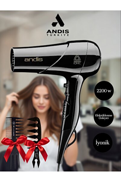 Andis Pro Tourmaline Ionic Black Saç Kurutma (Fön) Makinesi (2000-2200W)
