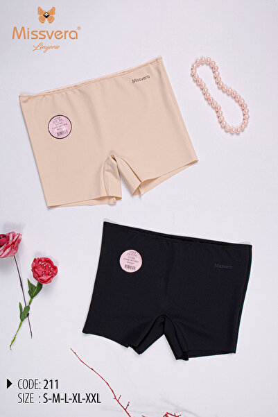 Missvera Lazer Kesim Boxer Külot 5'lı Siyah Renk PakeT