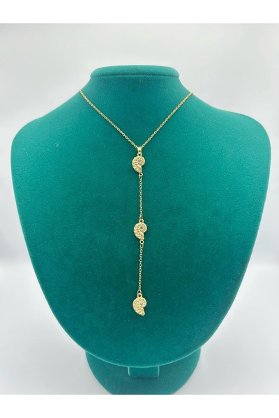 SEHERDEN Elegant Seashell Detailed Adjustable Steel Necklace