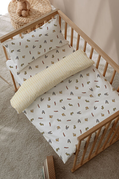 TBA COLLECTION Σετ Παπλωματοθήκη για Μονό Κρεβάτι - 150x200 εκ. - Tiny Tracks