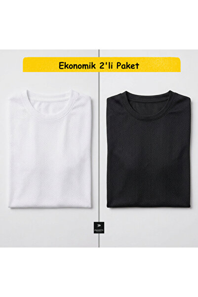 Pavotti Ανδρικό Πακέτο 2 τεμαχίων Οικονομικό Πακέτο ((Μαύρο/Λευκό)) Μπλουζάκι...