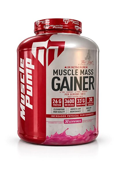 MUSCLE PUMP Muscle Mass Gainer Çilek 3000 Gr