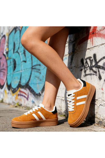 Tmall Pantofi sport pentru femei, din piele ecologică, 1292, galben