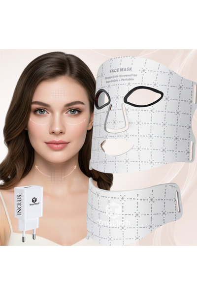 TrustTech 7χρωμη φωτονική μάσκα προσώπου LED για πρόσωπο και λαιμό, περιλαμβά...