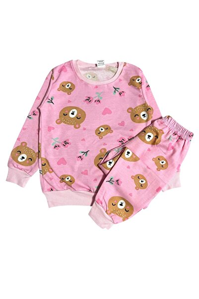 Fil Kids Σετ χειμερινής πιτζάμα με μακρυμάνικο ροζ χρώμα από βαμβακερό ύφασμα...