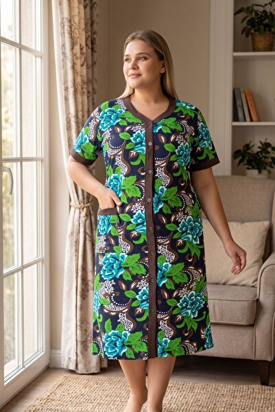 ROMEO LİFE Γυναικείο καλοκαιρινό φόρεμα με κουμπιά από βαμβακερό χτενισμένο ύ...