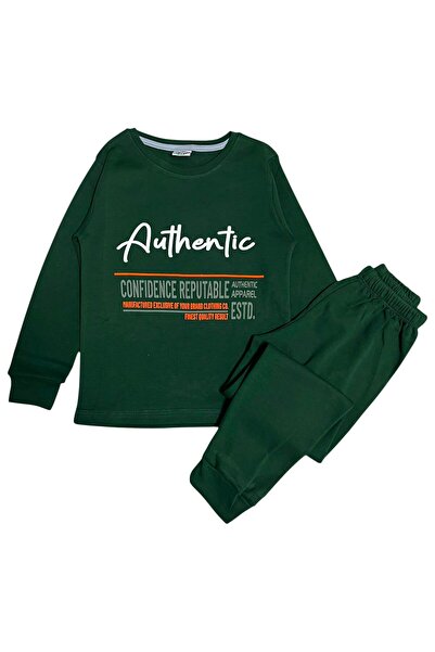Fil Kids Σετ Πιτζάμες για Αγόρια 100% Ύφασμα Βαμβάκι λουράκια Πράσινο Χρώμα Α...