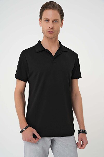 Efor Men's Ts 886 Slim Fit Black Sports T-Shirt