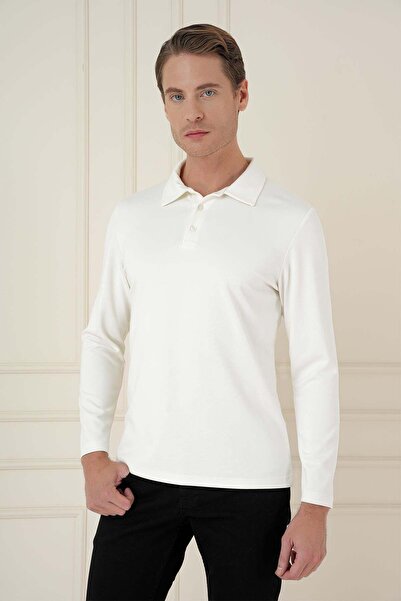 Efor تي شيرت رياضي للرجال من TS 893 Slim Fit Ecru