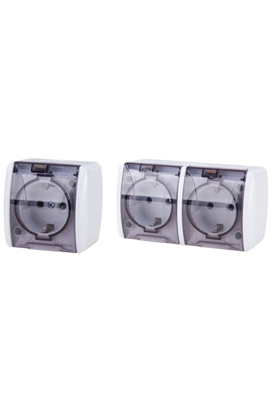 EvoTools Professional Priză Schuko cu capac PT 2001 dublă