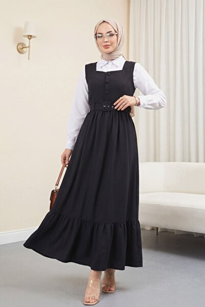 Modamorfo Φόρεμα με κουμπιά στο πάνω μέρος, βολάν στο κάτω μέρος και ζώνη στη...