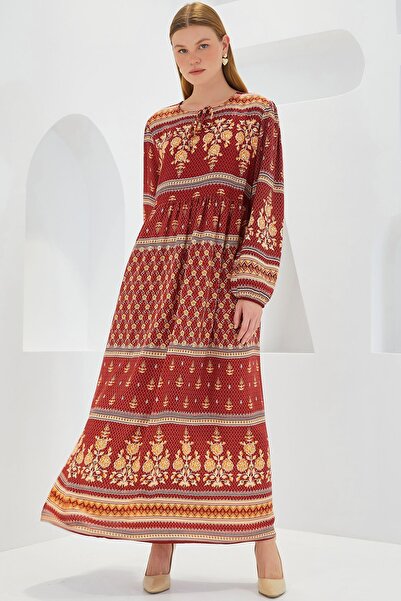 Hiccup BDART Φόρεμα μάξι με σχέδια και λεπτομέρεια δεσίματος