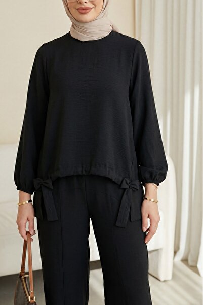 Modamorfo Παντελόνι με κορδόνι μπροστά Ayrobin Casual Suit - Μαύρο