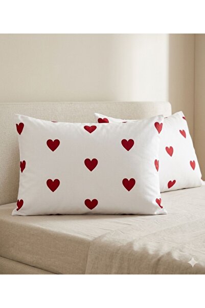 Pamuku Μοτίβο καρδιάς 2 Μαξιλαροθήκες με φερμουάρ 50x70 cm