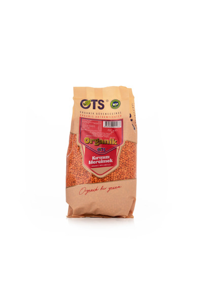 OTS Organik Kırmızı Mercimek 750 gr (Organik Sertifikalı, Pestisit Analizli)